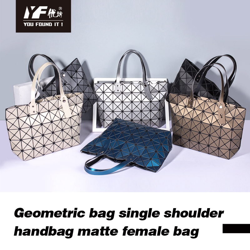 Bolso plegable de la nueva moda bolsa de diamante geométrico bolso de hombro único mate bolsa femenina