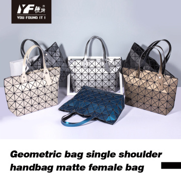 Nova moda dobrável saco geométrico saco de diamante único bolsa de ombro matte feminino saco