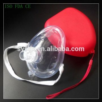 Chinese customized logo red color shell first aid CPR mask