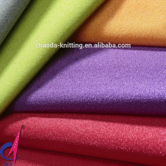 100% Poly tricot dazzle warp knitting fabric