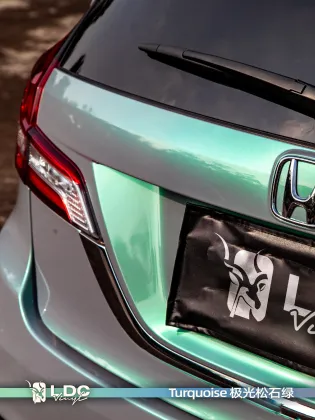 Glossy Turquoise Car Wrap