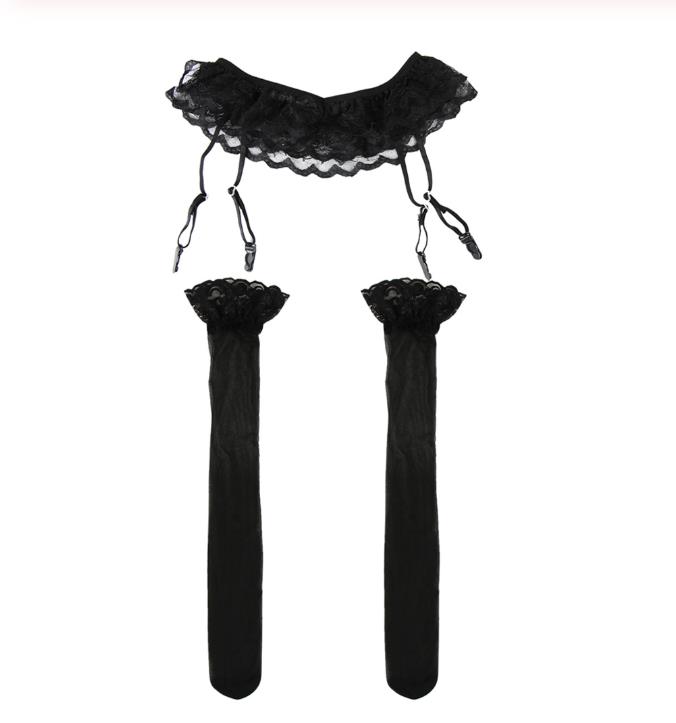 sexy lingerie porno garter underwear costumes new intimates Hot Sale Womens tight Hot Lace Soft Top Thigh-Highs Stockings