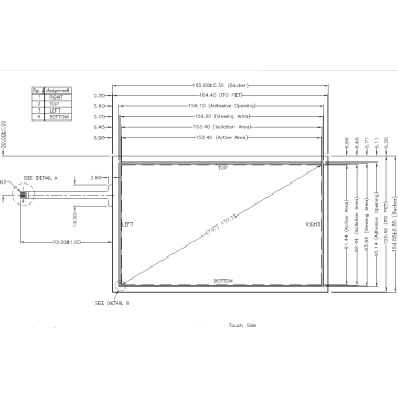 Touch panel resistivo AMT da 7 pollici 9545-000