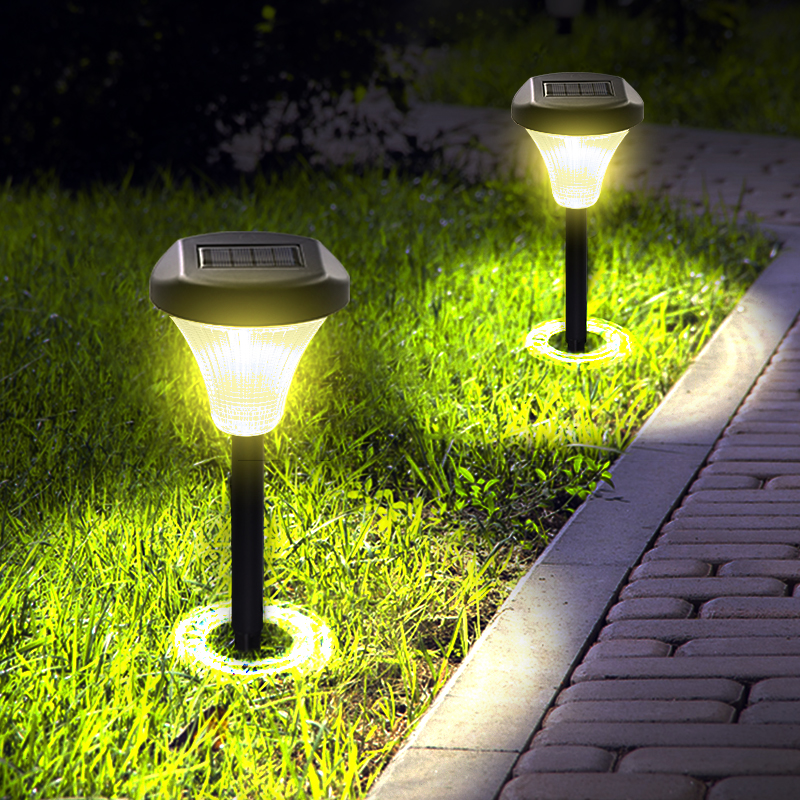 Solar Ground Lights Upgraded Garden Pathway Light Outdoor Waterproof with 2 LED for Driveway Deck Garden Landscape Lighting