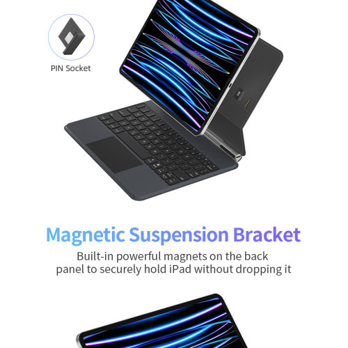 Smart Magnetic Wireless Keyboard Case