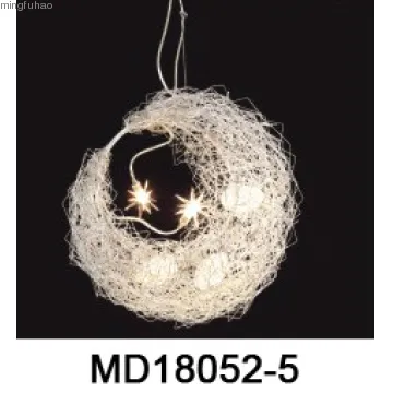 Aluminum moon shape wire pendant lamp