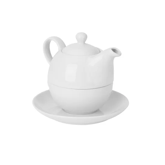 Wholesale Modern White Bone China Tea Pot Set: Perfect for Coffee and Tea Lovers