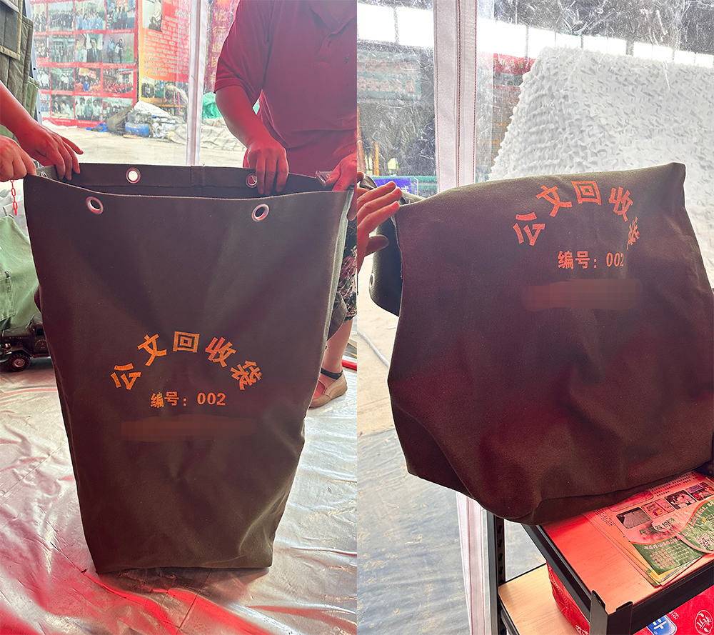 Customized canvas file recycling bag