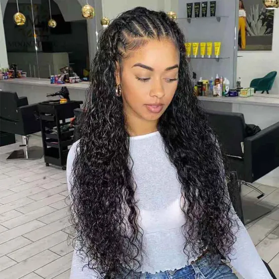 HD Lace Transparent Lace Wigs Brazilian Virgin Hair For Black Women Human Hair Water 13*4 Transparent Lace Wig