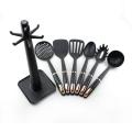 6 pcs utensílio de cozinha de nylon com suporte