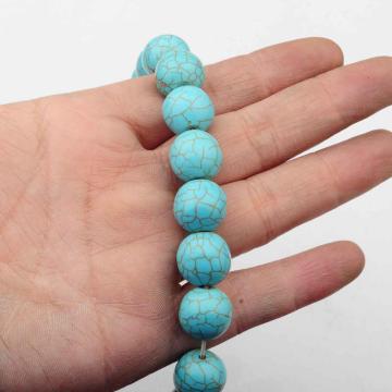 14MM Loose natural Turquoise Crystal Round Beads for Making jewelry