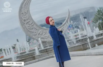 Sapphire blue Unbuttoned Dust coat