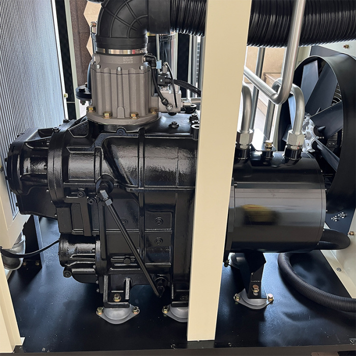 Economical and practical 75HP two stage screw air compressor with waste heat recovery