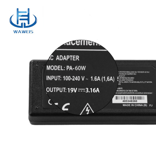 Adaptateur 19v 3.16a Chargeur pour ordinateur portable Acer