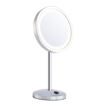 Battery power lighted dressing table mirror