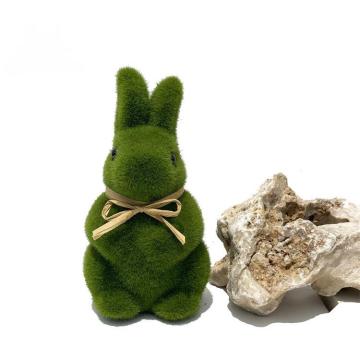 Décorations du marché du jardin de mariage à vente chaude: décoration de lapin en mousse vert artificiel intérieur
