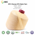 2/30S %65 Viskon %35 Naylon Yüksek Mukavemetli Boyalı Çevre Dostu Melanj İplik Dikiş Kullanımı için Örme Kazak İpliği Karışımlı İplik
