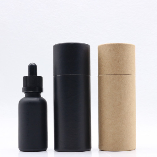 1oz mattes schwarzes Glas Droper Bottle Box -Paket