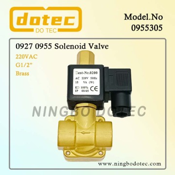 1/2" 0955305 Normally Open Pilot Acting Brass Solenoid Valve 220VAC