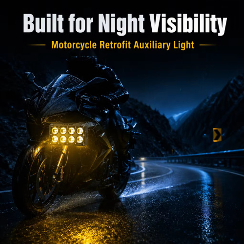 LiuHJG Led Spotlight 8 Lens Waterproof IP67 Led Fog Light 12-80V White and Yellow with Flash Led Auxiliary Lights