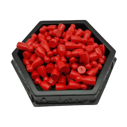 Colorful Wooden Humanoid Chess Set with Graffiti Engraved Flying Chess Accessories