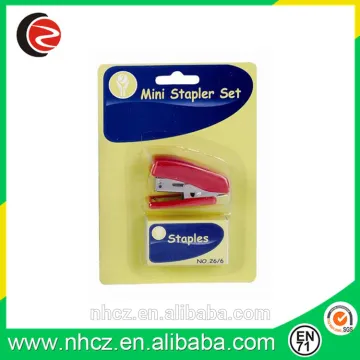 Promotional Cute Mini Stapler 26/6 sets in Blister Card
