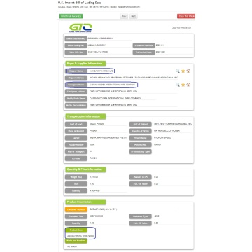 Datos de importación de Spring Wire USA