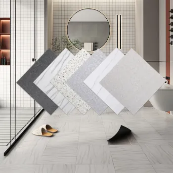 Outdoor Home Flooring Tiles - 30.4cm x 30.4cm Marble Self-Adhesive PVC Tiles