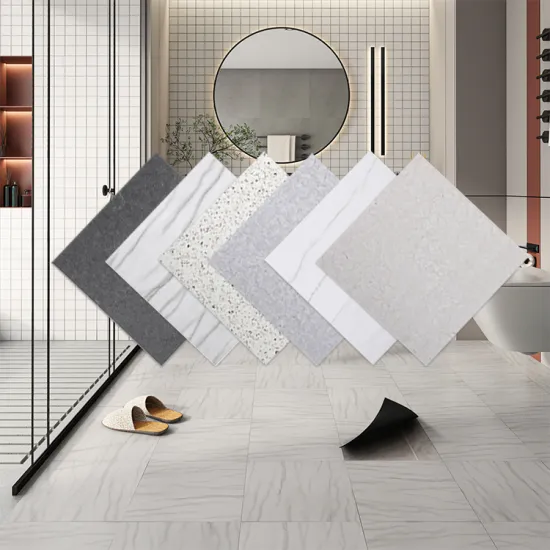 Outdoor Home Flooring Tiles - 30.4cm x 30.4cm Marble Self-Adhesive PVC Tiles