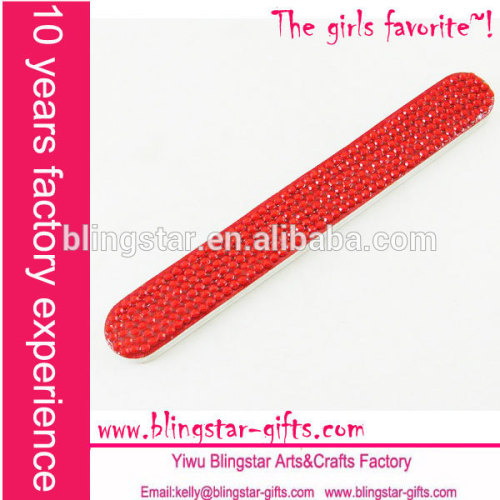 red wholesale bling crystal nail file
