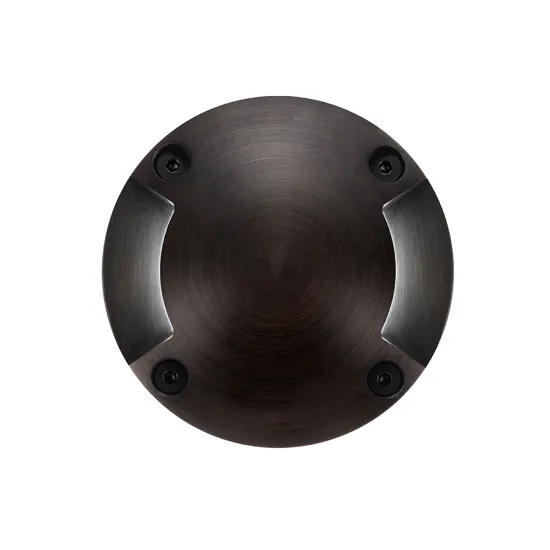 Round Modern Waterproof Inground Driveway Lights - 1.5W Black Deck Lighting