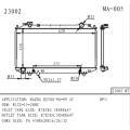 Radiateur pour Mazda B2500 Numéro d'OEM WL22-15-200C