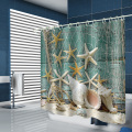 Starfish Fishing Net Waterproof Shower Curtain Ocean Animal Bathroom Decor