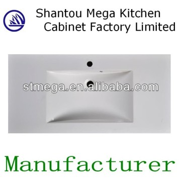 Solid surface rectangular bathroom face basin