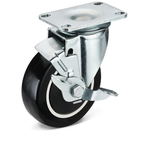 Medium duty Swivel PU Caster,125m swivel caster wheels