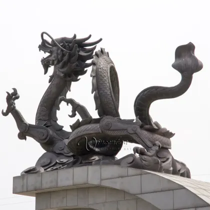 Chinese style bronze dragon sculpture life size dragon statues