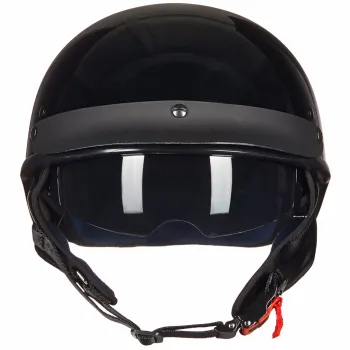 Motorcycle Half Face Helmet with Fastening Buckle and Sun Visor