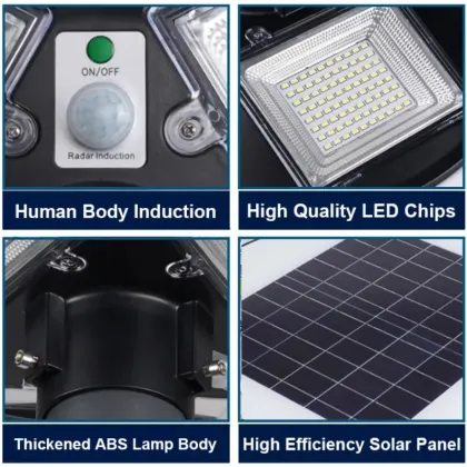 High-Power Solar-Powered UFO Street Lights for Gardens