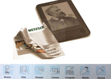 Silk Microfiber Screen Cleaning Cloth With Logo Printed To Camera