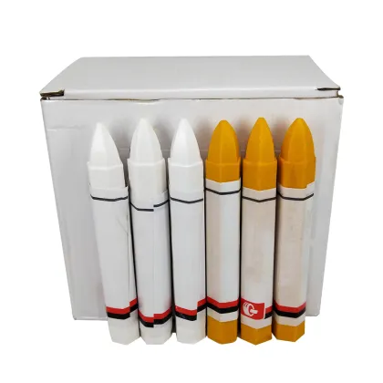 10cm Yellow Tire Markal Tyre Crayon - White