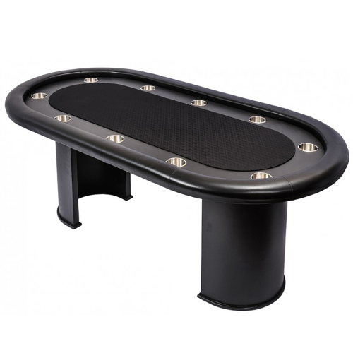 84 inch 10 person Pro casino texas holdem poker table with Arc wooden leg