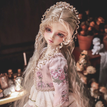 Peruk Flicka Guld Western-stil hår för SD BJD