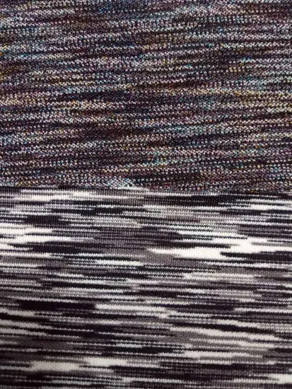 Poly Space Dye Color Silk Span Double Jersey