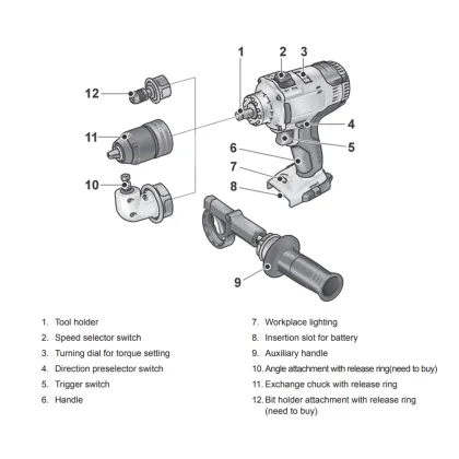 DEVON High-Strength 4-Speed 20V Cordless Brushless Electric Drill