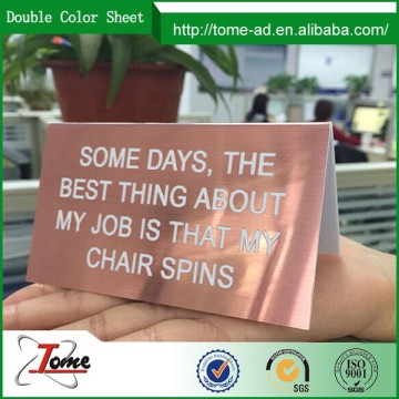 1.35mm Thickness Hot Sales Laser Engraving ABS Double Color Plastic Sheet Manufacture