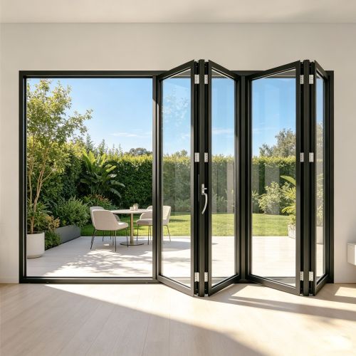 Portes pliantes en aluminium certifiées CSA NFRC