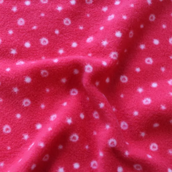 Both side brished and one side Anti-pilling fabric printed polar fabric