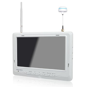 7 Inch FPV Monitor with 5.8GHz Wireless Video Transmitter and Receiver for HD Camera Drone Quadcopter