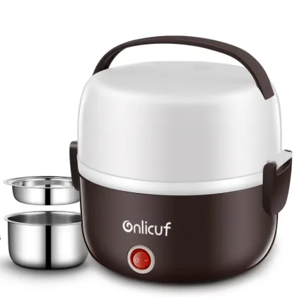 Portable 1.5L Electric Heating Lunch Box & Rice Cooker
