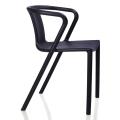 classic Modern Plastic dining armrest Chair with backrest